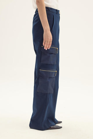 Cosmos Cargo Pants – Navy Blue