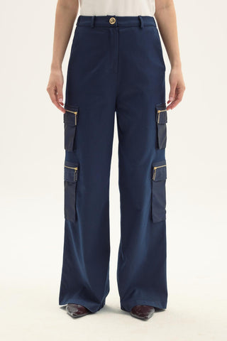 Cosmos Cargo Pants – Navy Blue