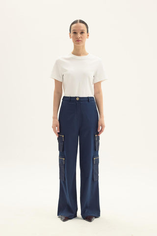 Cosmos Cargo Pants – Navy Blue