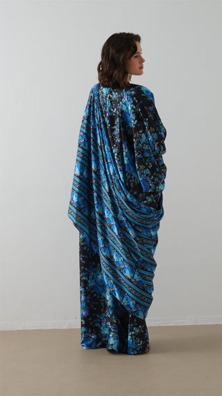 Patterned Kaftan Dress in Violet