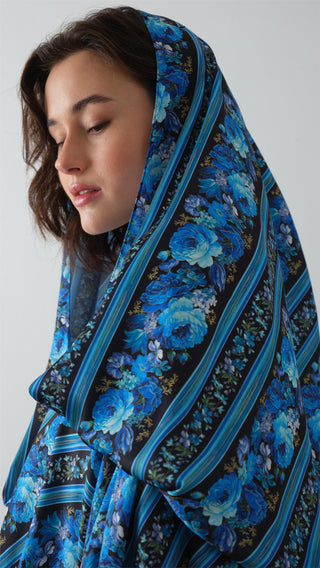 Patterned Kaftan Dress in Violet