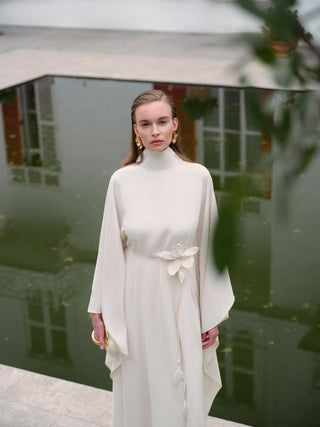 Elenor Kaftan Dress – Cream