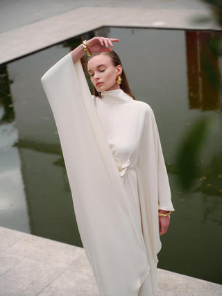 Elenor Kaftan Dress – Cream