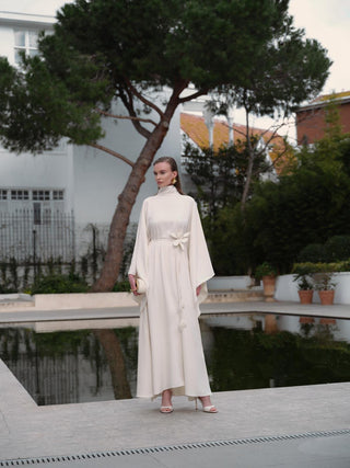 Elenor Kaftan Dress – Cream