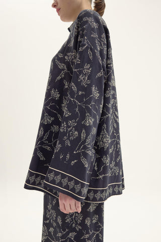 Elio Viscose Pants and Blouse Set - Floral