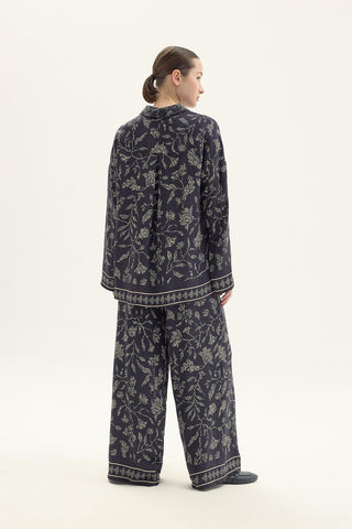Elio Viscose Pants and Blouse Set - Floral