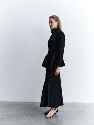 Fit Form Buttoned Floating Blazer - Black