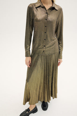Juana Metallic Shirt – Gold