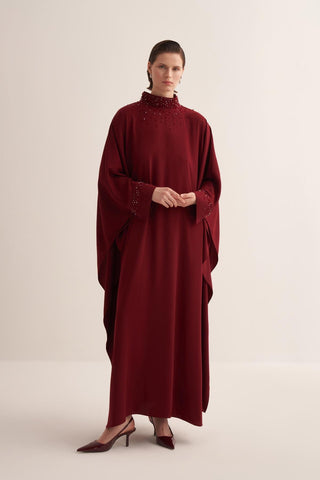 Lilies Kaftan – Burgundy