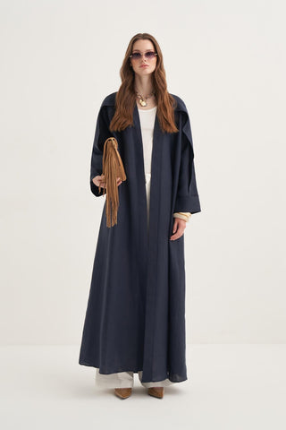 Linen Abaya Navy