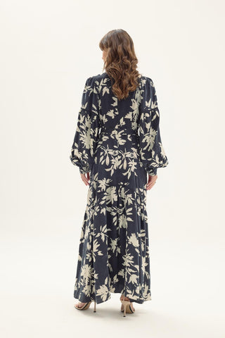 Lonicera Silk Dress – Navy