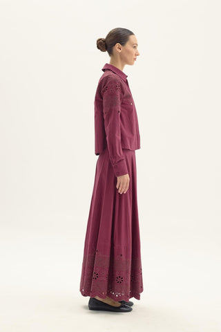 Lumos Poplin Skirt Set – Bordeaux