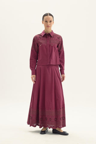 Lumos Poplin Skirt Set – Bordeaux