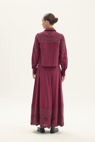 Lumos Poplin Skirt Set – Bordeaux