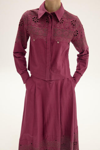 Lumos Poplin Skirt Set – Bordeaux