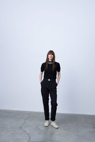 Black Windproof Technical Trousers