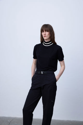 Black Windproof Technical Trousers