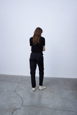 Black Windproof Technical Trousers