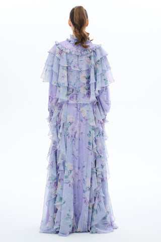 Ruffle Layered Maxi Dress - Lilac