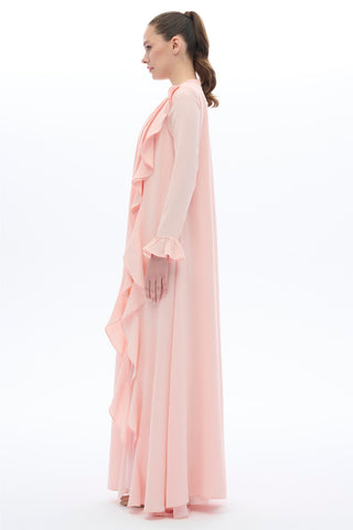 Ruffled Panel Dress – Powder