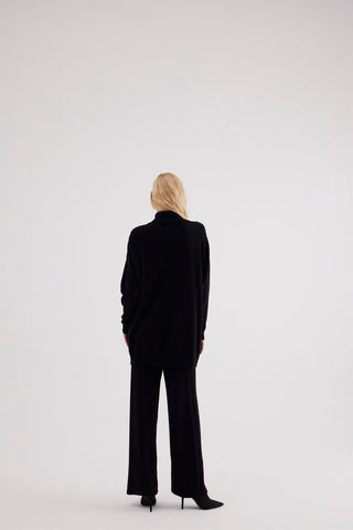 Orien Mercerized Knit Trousers – Black