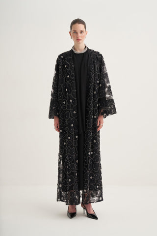 Pearl Dream Black Abaya Set