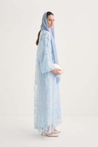 Pearl Dream Blue Abaya Set