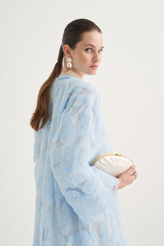 Pearl Dream Blue Abaya Set