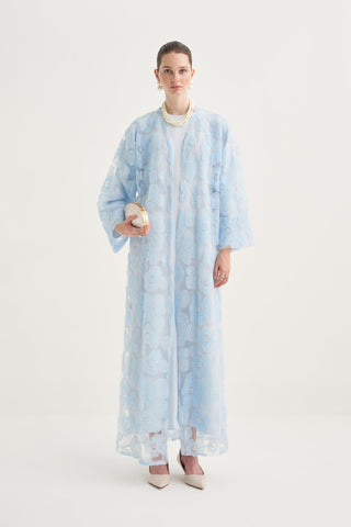 Pearl Dream Blue Abaya Set
