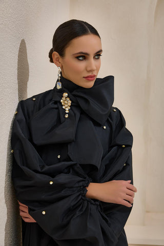 Ruby Taffeta Abaya – Black