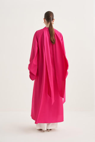 Ruby Taffeta Abaya – Fuchsia