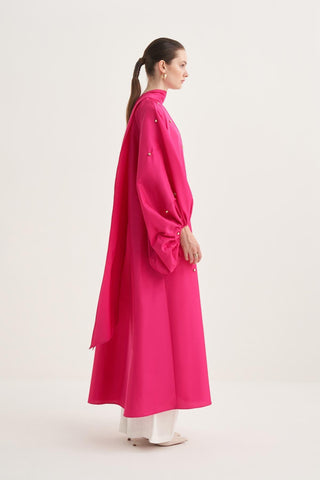 Ruby Taffeta Abaya – Fuchsia