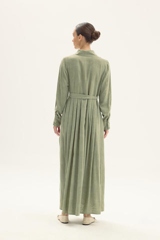Salvia Dress with Belt – Sage Green