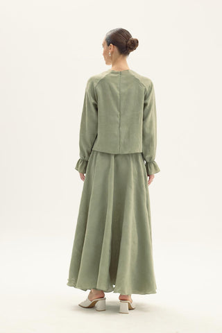 Salvia Skirt and Blouse Set - Green