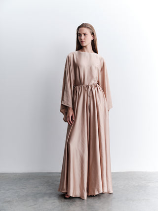 Co-Ord Set Blouse with Pants - Peach