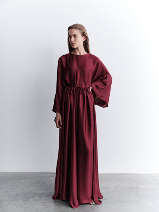 Co-Ord Set Blouse with Pants - Bordeaux