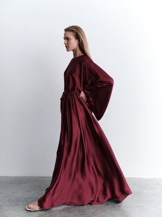 Co-Ord Set Blouse with Pants - Bordeaux