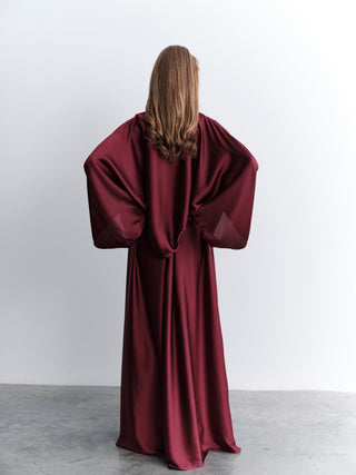 Co-Ord Set Blouse with Pants - Bordeaux