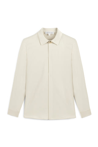 Satin Gold Button Shirt – Ecru