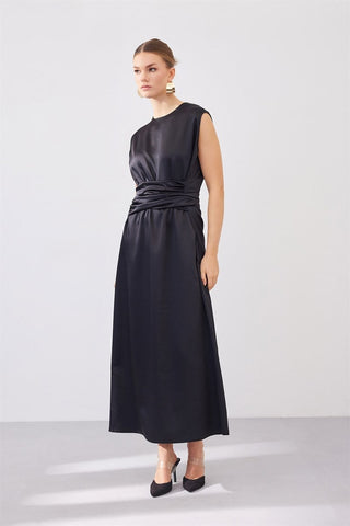 Satin dress - Black