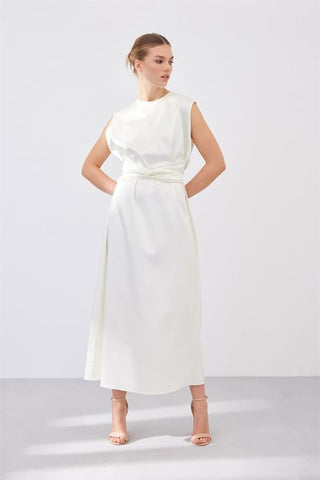 Satin dress - Cream