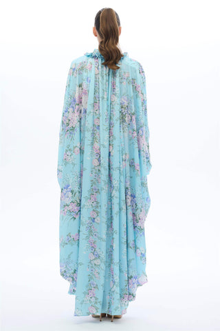 Striped Detail Kaftan Dress – Lihgt Blue