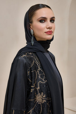 Vera Abaya Set Cream Black