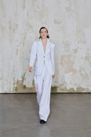 Catalina Wide-Leg Trousers - White