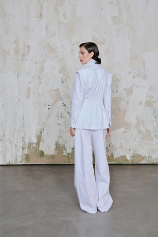 Catalina Wide-Leg Trousers - White