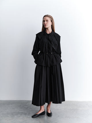 Raincoat Jacket and Skirt Set - Black