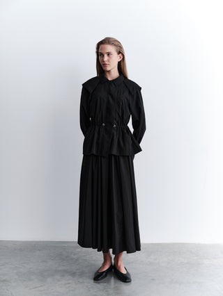 Raincoat Jacket and Skirt Set - Black