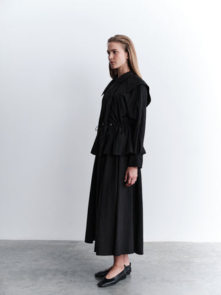 Raincoat Jacket and Skirt Set - Black