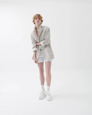 Boyfriend Linen Blazer – Natural