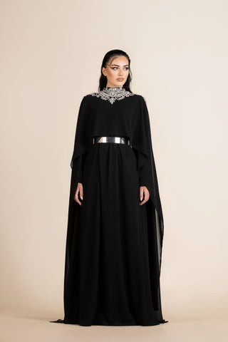 Elegant Unique Gown Abaya – Black